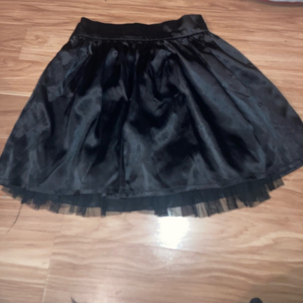 Black silk skirt with tutu (size:9)